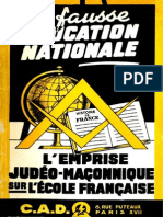 La Fausse Éducation Nationale L'Emprise Judéo-maçonnique Sur l'École Francaise