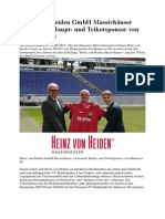 Heinz Von Heiden GMBH Massivhäuser Wird Neuer Haupt - Und Trikotsponsor Von Hannover 96