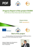 Download Progress Report of the project INARM  in the Moscow State University for the Humanities by Tempus Websites SN231544922 doc pdf
