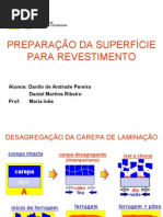PREPARAÇÃO DA SUPERFÍCIE PARA REVESTIMENTO