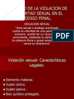 Violacion Sexual. Delitos Contra La Libertad Sexual.