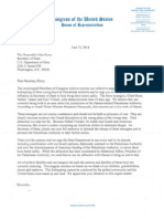 Letter To Secretary Kerry On Kidnapping of Israeli Teens 6-24-14