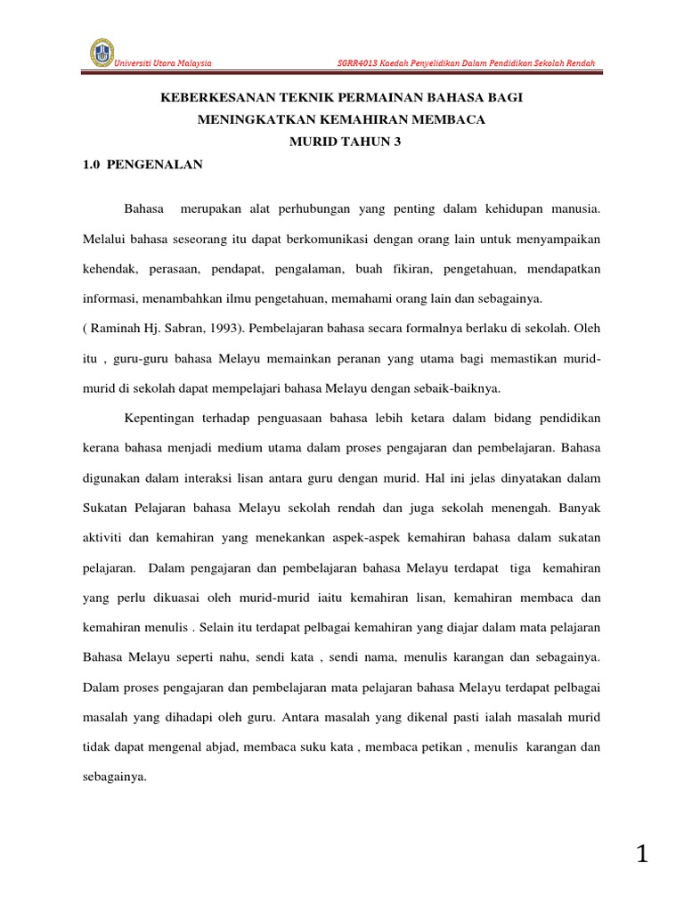 Tugasan Proposal Kajian Tindakan Pdf