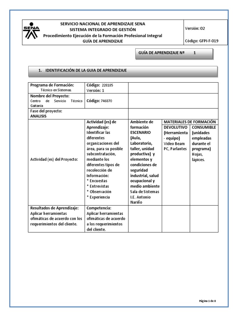 Guía de Aprendizaje en Word SENA | PDF | Microsoft Word | Microsoft Office