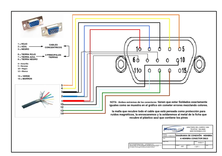 Conexion Cable Vga Db15 | PDF