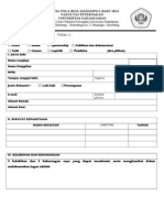 Form Pendaftaran Panitia PMB Fapet 2014 Fix Fix