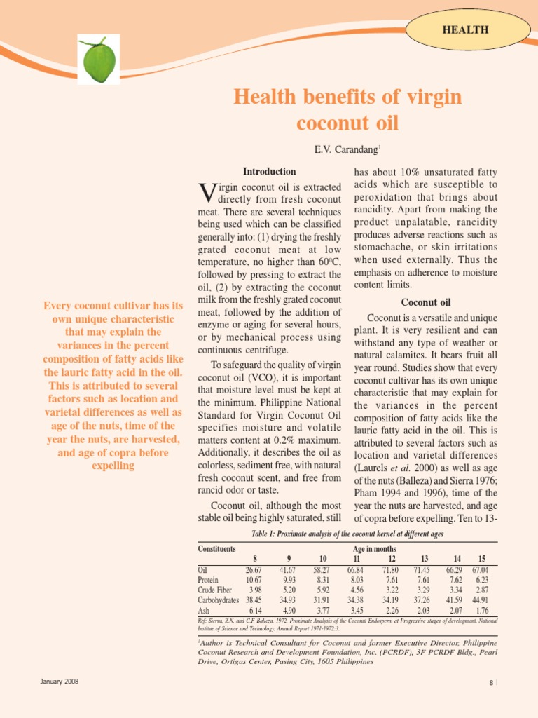 Use of Coconut Oil PDF Coconut Oil Cholesterol