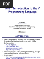 Brief Introduction To The C Programming Language