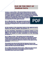 The Rule On The Writ of Habeas Data