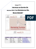 Las Estrategias de Gestión Del Marketing y Las Experiencias en MALBA