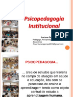 Slides Psicopedagogia Institucional - FVJ