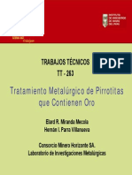 Tratamiento Metalurgico de Pirrotitas