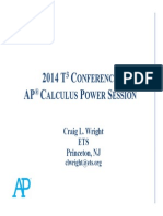 AP Calculus Panel T3 2014 Wright