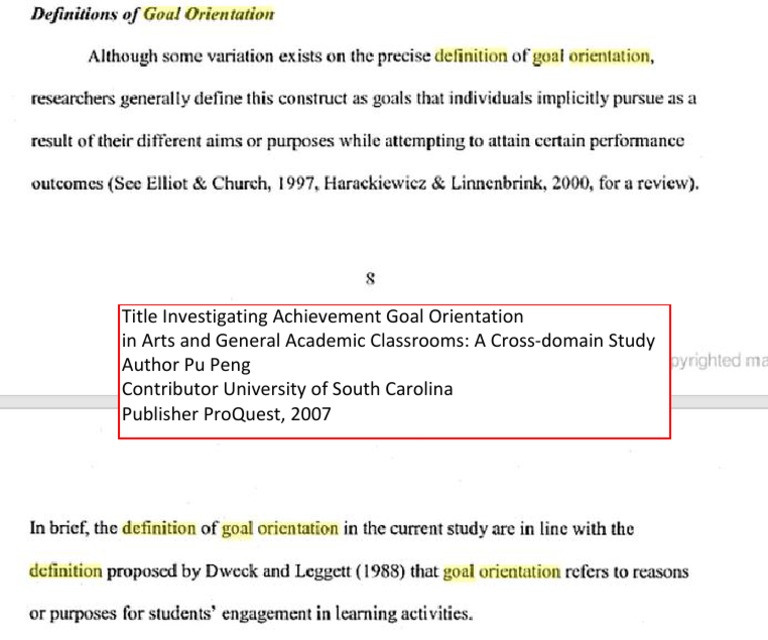 Goal Orientation in Academic Classrooms | PDF