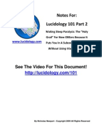 Lucidology 101 p2 Sleep Paralysis Holy Grail Www Lucidology Com