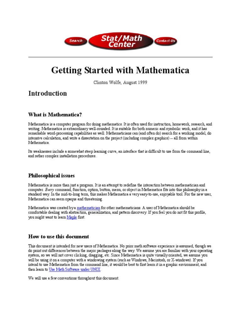Getting Started With Mathematica & Maple PDF | PDF | Command Line ...