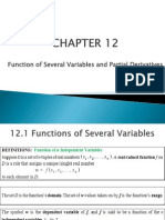 Function of Several Variables and Partial Derivatives