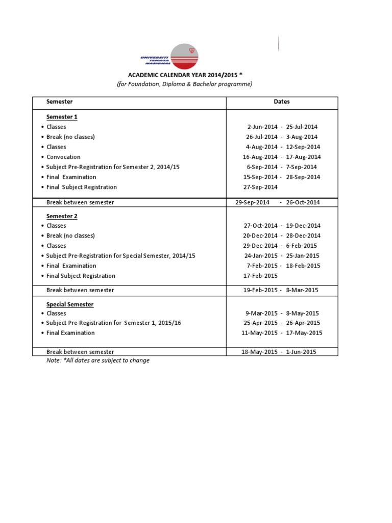 2014-2015 Calendar | PDF
