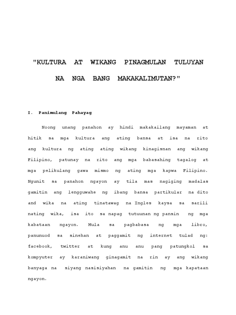 example of essay filipino
