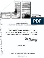 The National Interest in Resources and Facilities of the Delaware Coastal Zone