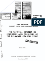 The National Interest in Resources and Facilities of The Delaware Coastal Zone