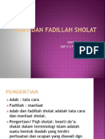 Adab Dan Fadillah Sholat