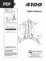 Weider 4100 User Manual