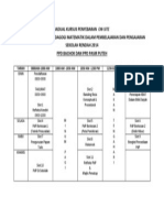 Jadual Kursus Penyebaran On