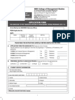 Admission Application Form