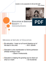 Education in Emerging Indian Society 1