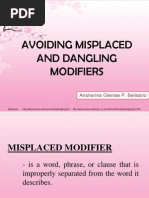 Avoiding Misplaced and Dangling Modifiers