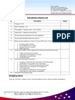Document Check List: SL Description Status
