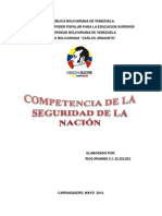 Competencia de La Seguridad de La Nación