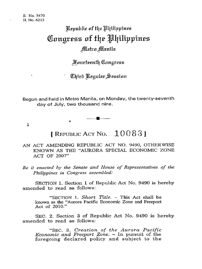 Ra 10083 | PDF
