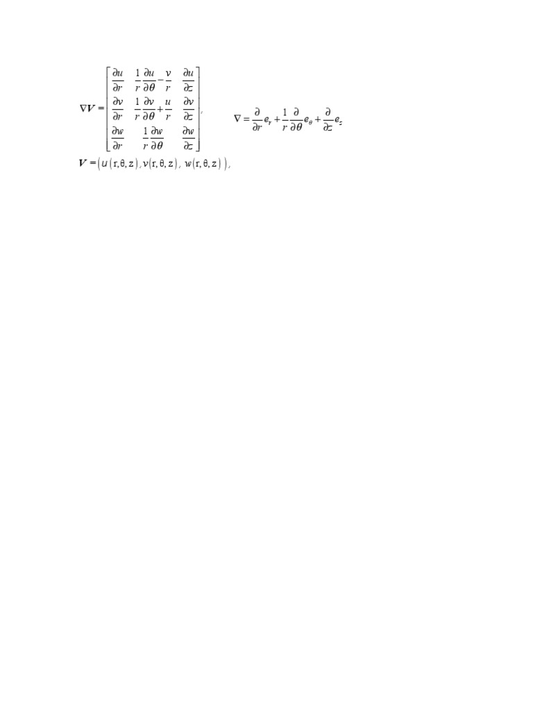 Derivation of the NavierStokes Equations in Cylindrical Coordinates