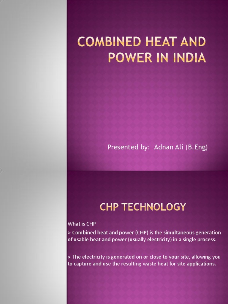 CHP Systems Overview and Benefits | PDF | Cogeneration | Sustainable ...