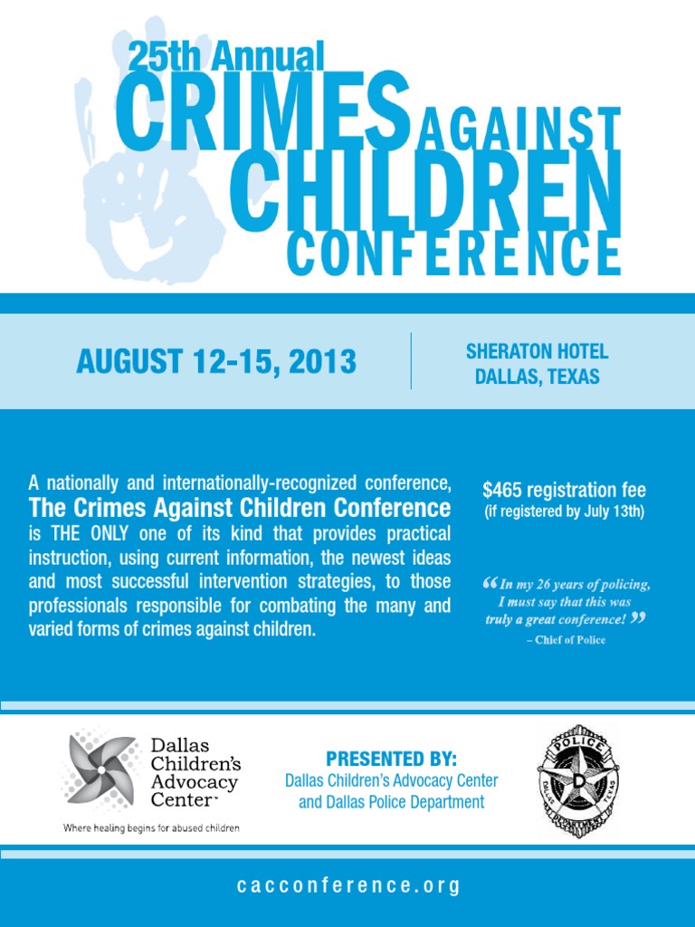 2013 Crimes Against Children Conference Brochure | PDF | Human ...