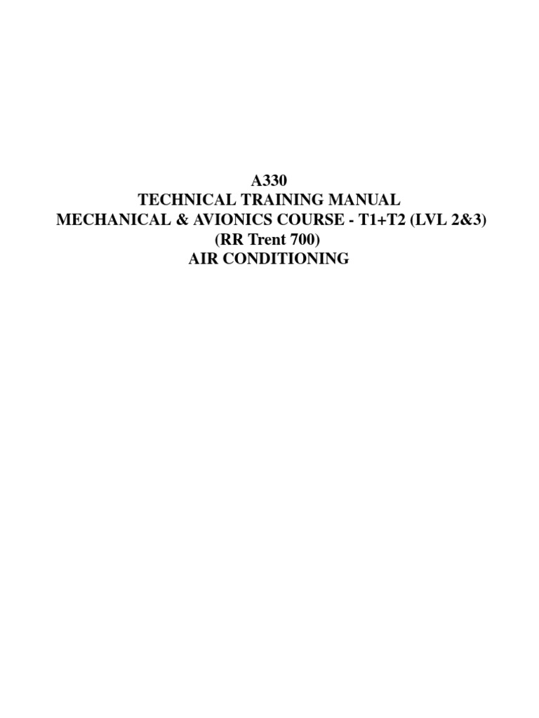 A330 Air Conditioning Training Manual | PDF | Valve | Actuator