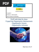 O Papel Das Organizações Internacionais