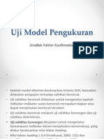 Uji Model Pengukuran Statistika