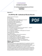 21 CFR 56 Comite de Revision Institucional 1998