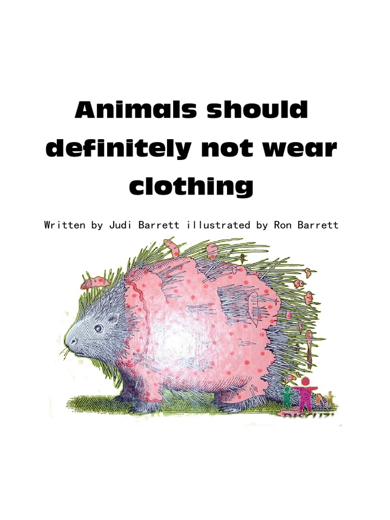Animals Should Definitely Not Wear Clothing PDF