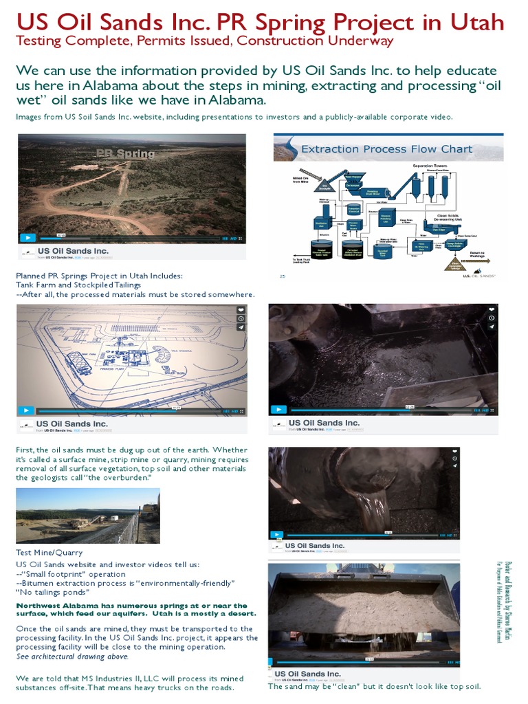Poster-Education On Oil Sands Mining & Processing | PDF