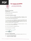 Letter From Archbishop Okoh to Foley Beach June 26, 2014