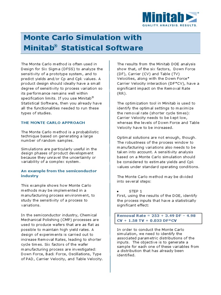 Monte Carlo Simulation Article | PDF | Monte Carlo Method | Sensitivity ...