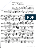 Fauré Theme Et Variations, Opus 73 Piano Sheet