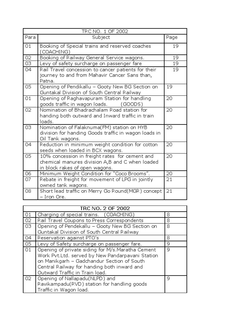 Trc S Pdf Train Train Station