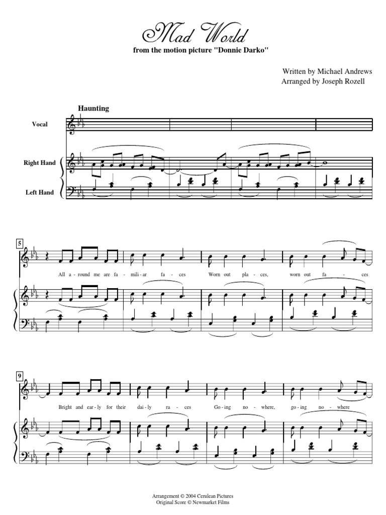 mad world | Song Recordings Produced | Songs Written