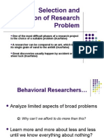 Selection and Formulation of Research Problem