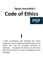 The Filipino Journalist's: Code of Ethics
